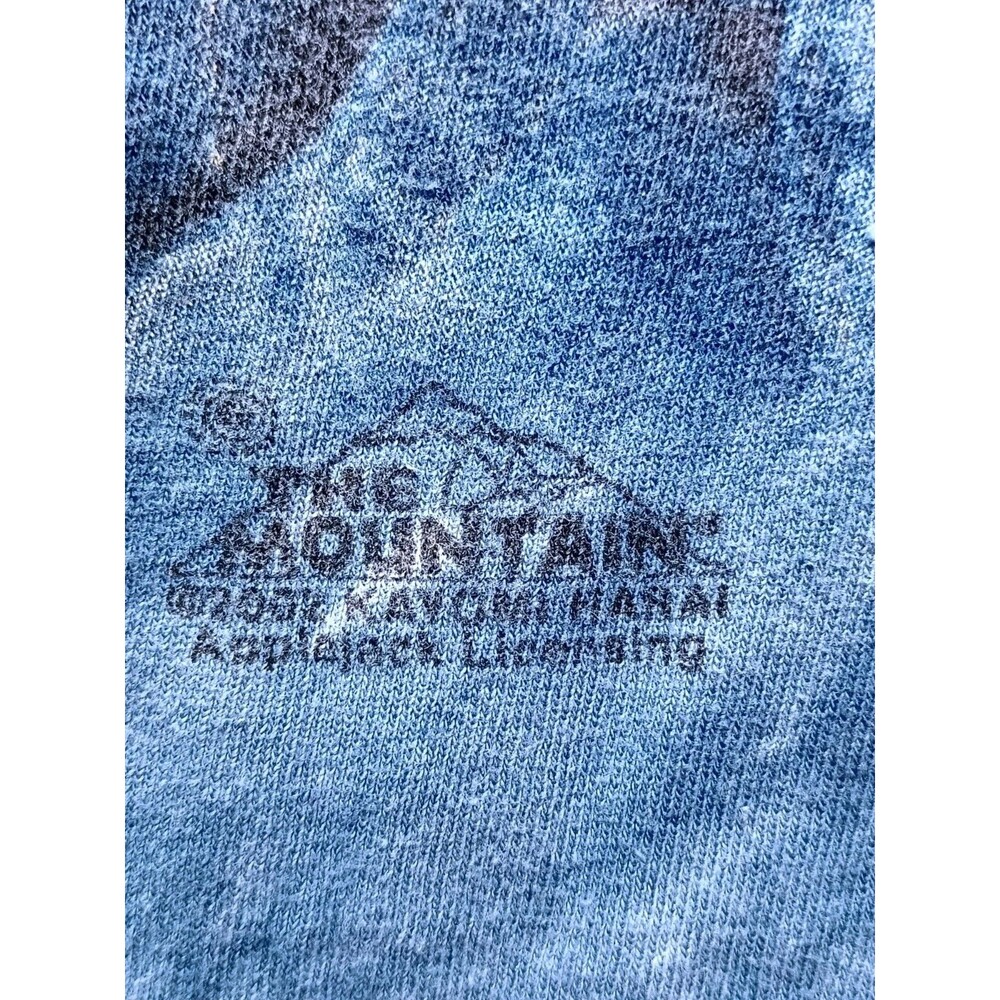 VTG The Mountain Shirt Mens Medium Tie Dye Kitten Pocket Blue Kayomi Harai 2002 - Picture 4 of 7